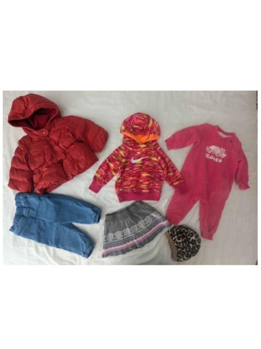 Baby Girl Winter Fleece-lined Clothes (6-12 months) - Nike, Gap, Roots, Uniqlo